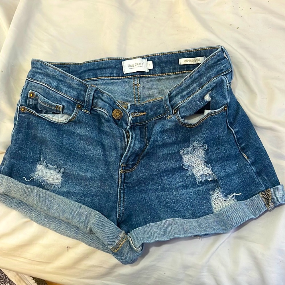 True craft jean shorts, blue, size 7